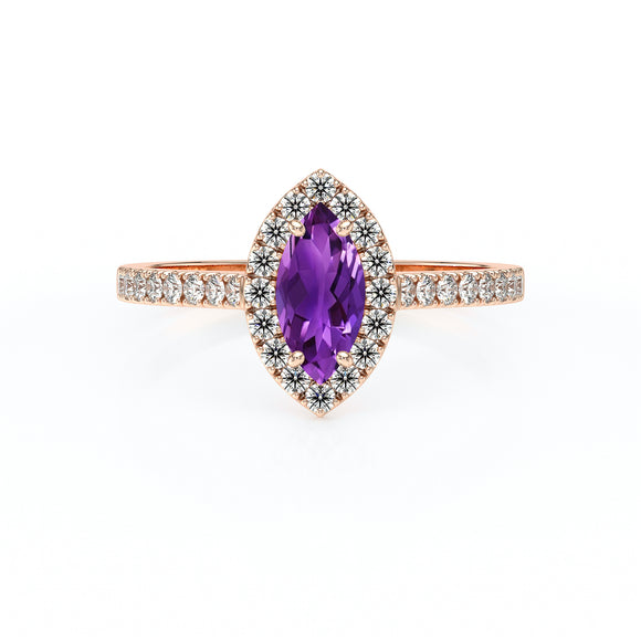 Bague entourage améthyste et diamant Promets Moi - 2