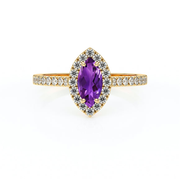 Bague entourage améthyste et diamant Promets Moi - 2