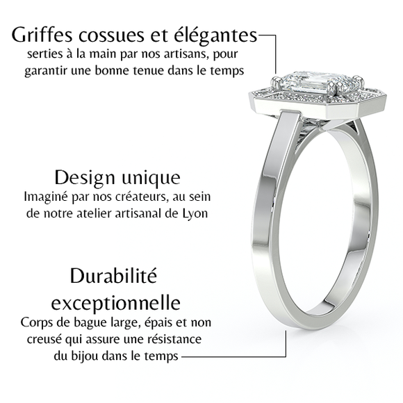Bague entourage diamant Coup de Foudre - 11