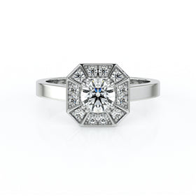 Bague entourage diamant Coup de Foudre - 12