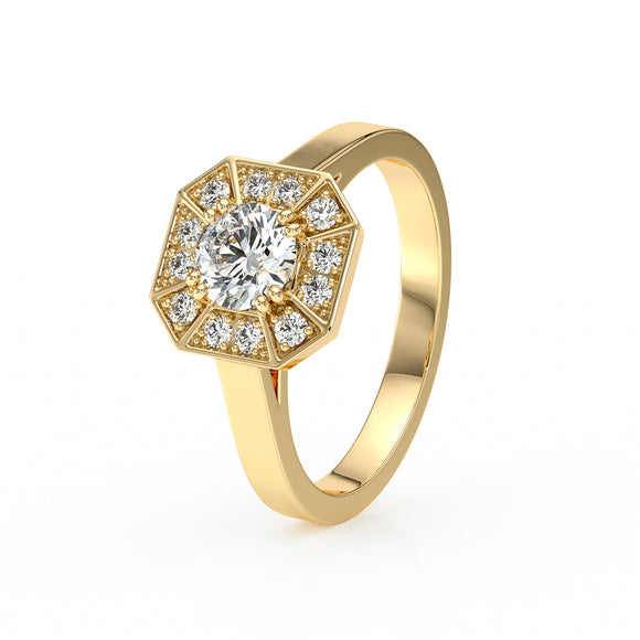 Bague entourage diamant Coup de Foudre - 12
