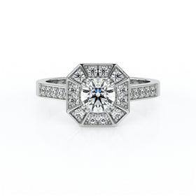 Bague entourage diamant Coup de Foudre - 13