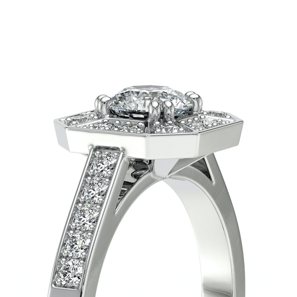 Bague entourage diamant Coup de Foudre - 13