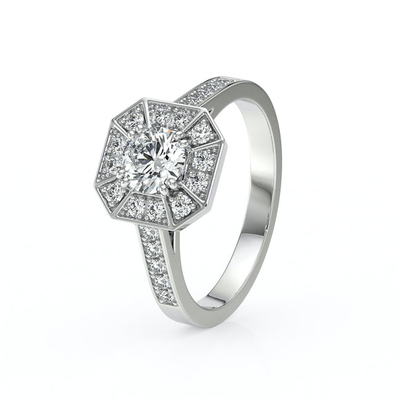 Bague entourage diamant Coup de Foudre - 13