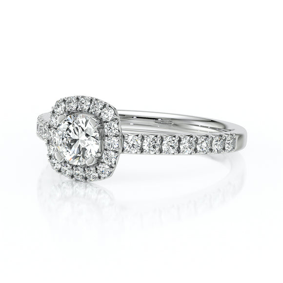 Bague entourage émeraude et diamant Coup de Foudre - 1