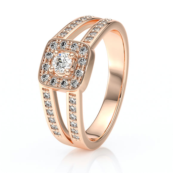 Bague entourage diamant Coup de Foudre - 3