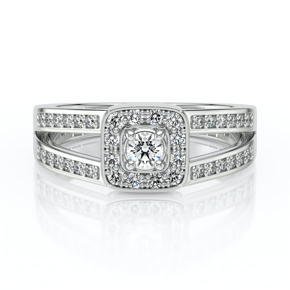Bague entourage diamant Coup de Foudre - 3