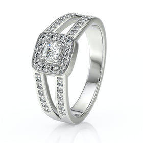 Bague entourage diamant Coup de Foudre - 3