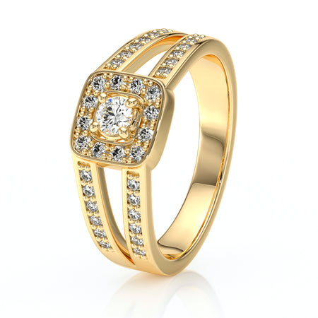 Bague entourage diamant Coup de Foudre - 3