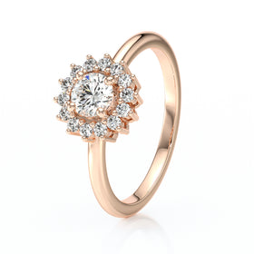 Bague entourage diamant Coup de Foudre - 4