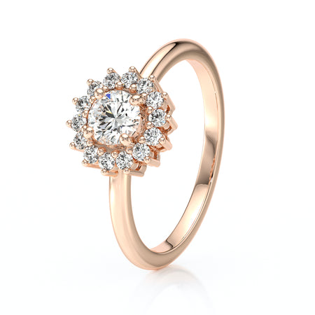 Bague entourage diamant Coup de Foudre - 4