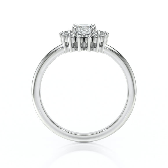 Bague entourage émeraude et diamant Coup de Foudre - 4