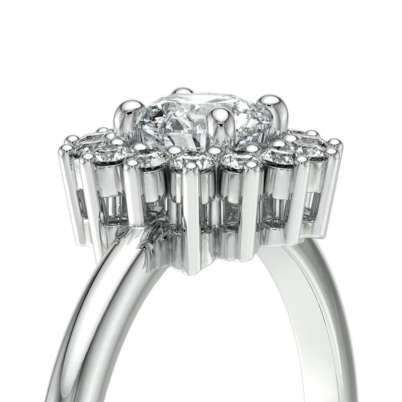 Bague entourage émeraude et diamant Coup de Foudre - 4