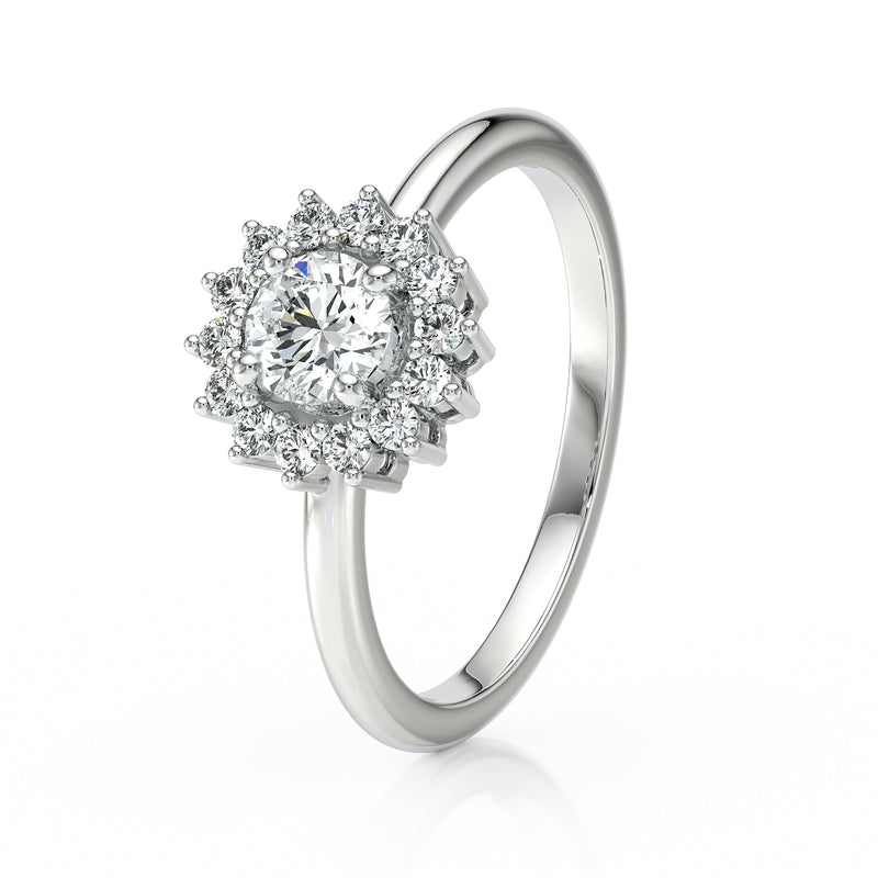Bague entourage saphir et diamant Coup de Foudre - 4