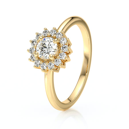 Bague entourage diamant Coup de Foudre - 4