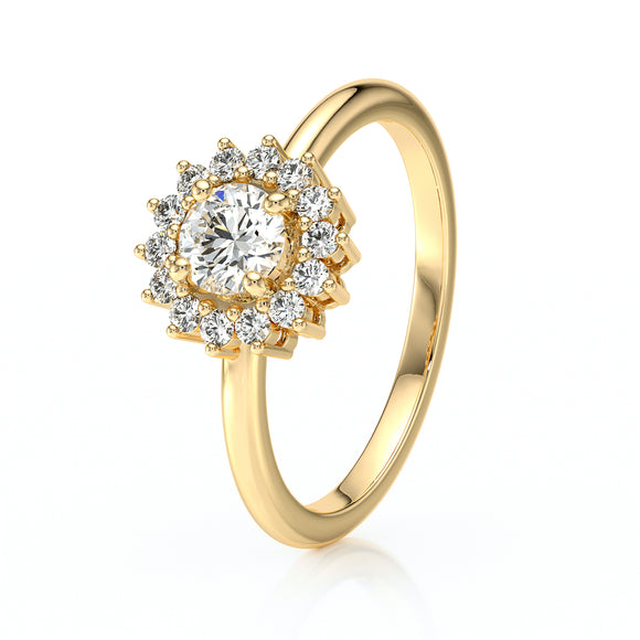 Bague entourage diamant Coup de Foudre - 4
