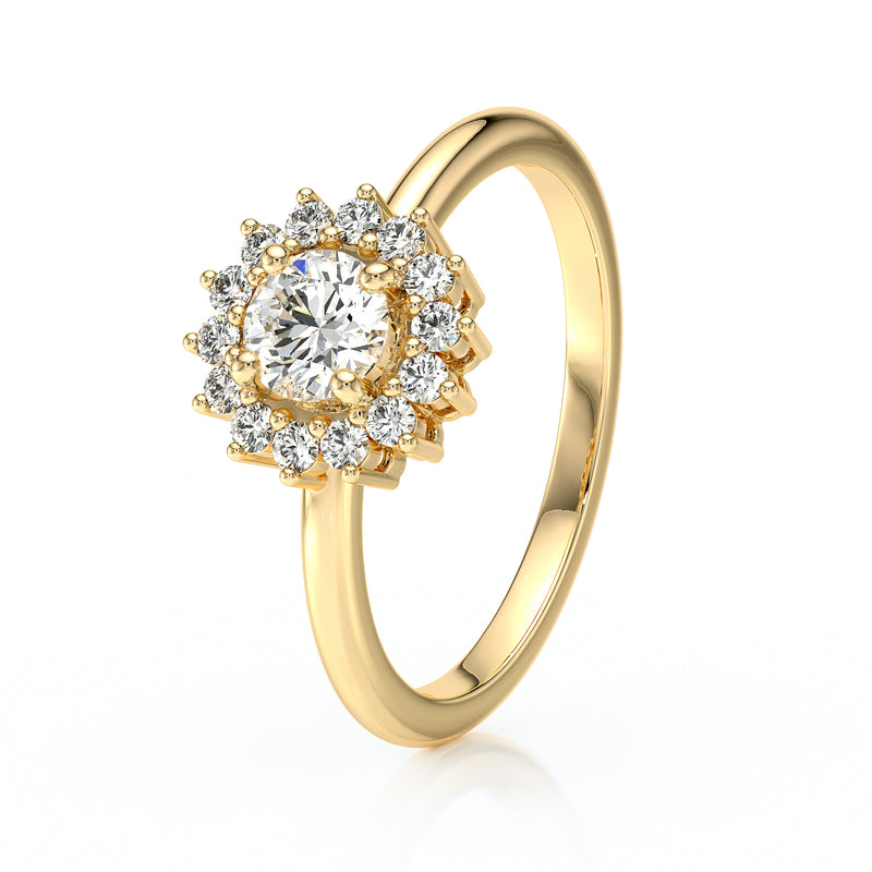 Bague entourage diamant Coup de Foudre - 4
