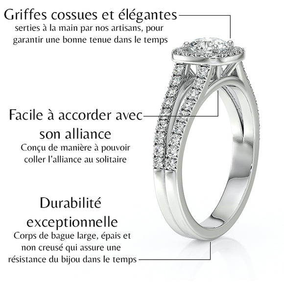Bague entourage rubis et diamant Coup de Foudre - 2