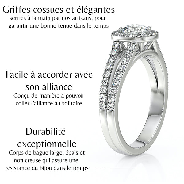 Bague entourage diamant Coup de Foudre - 2