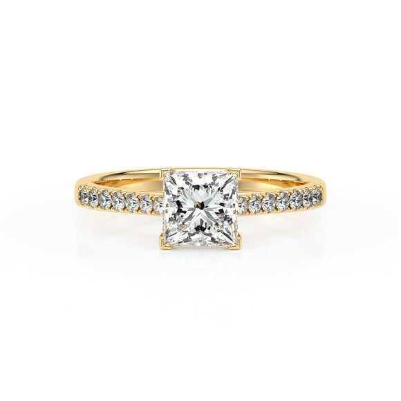 Solitaire accompagné diamant Divine Idylle - 27