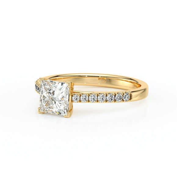 Solitaire accompagné rubis et diamant Divine Idylle - 27