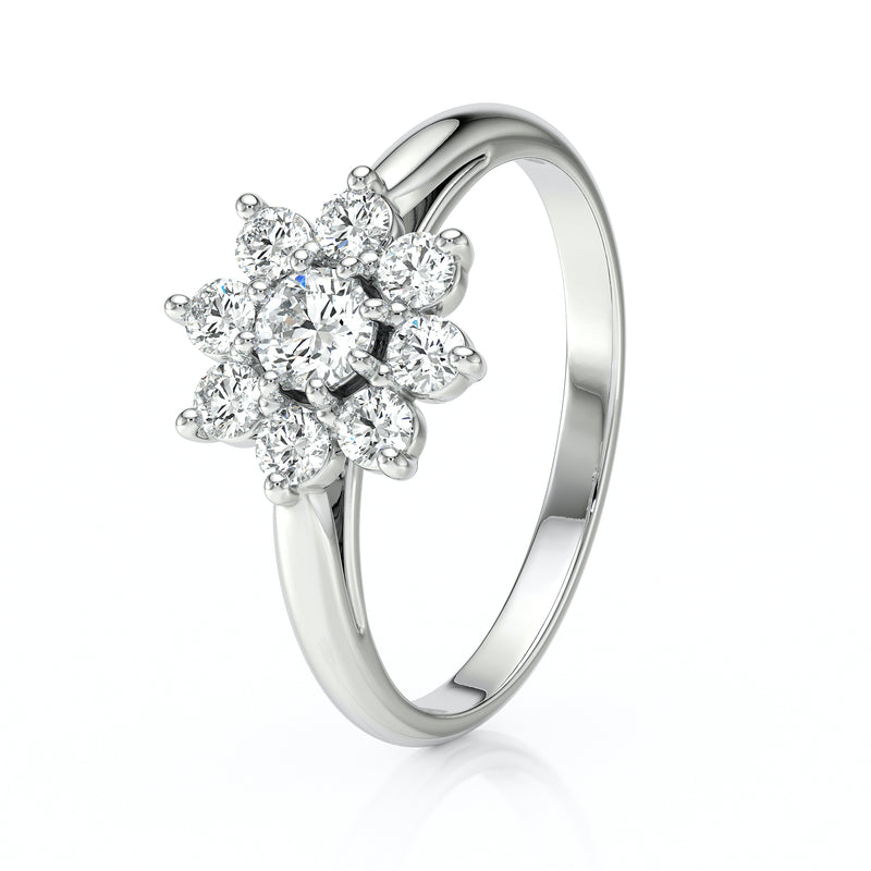 Bague entourage saphir et diamant Marguerite - 1