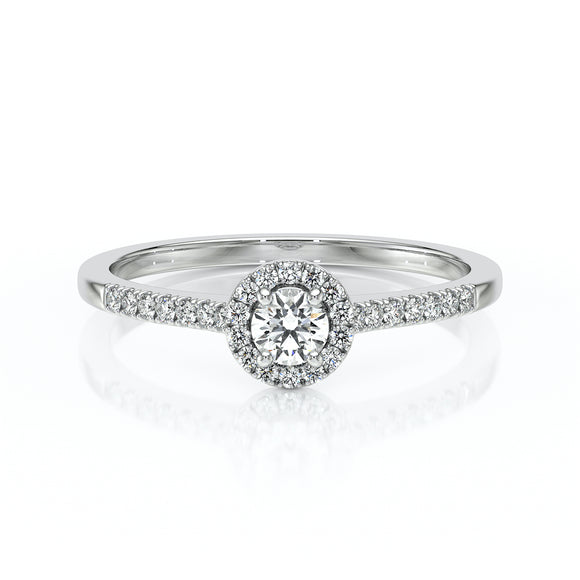 Bague entourage diamant Pour la Vie - 1