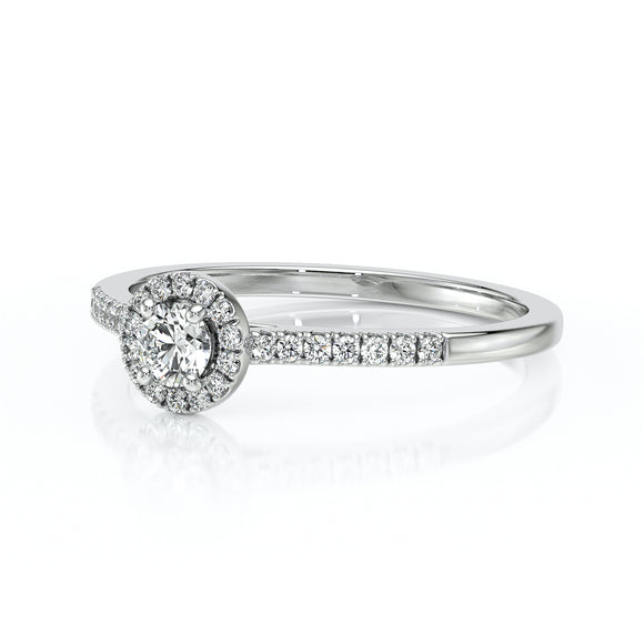 Bague entourage diamant Pour la Vie - 1