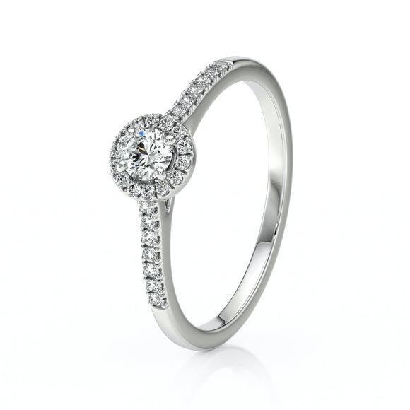 Bague entourage diamant Pour la Vie - 1