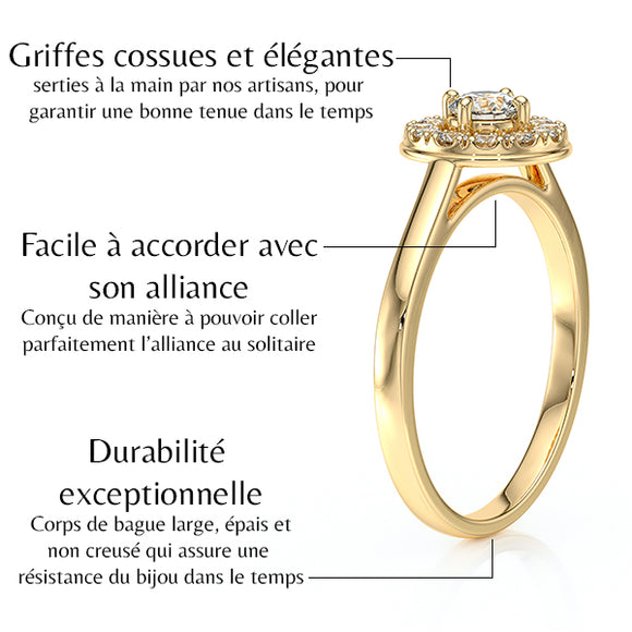Bague entourage rubis et diamant Pour la Vie - 2