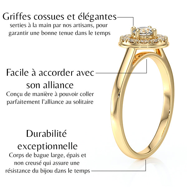 Bague entourage diamant noir Pour la Vie - 2