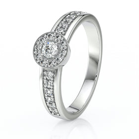 Bague entourage diamant Pour la Vie - 3