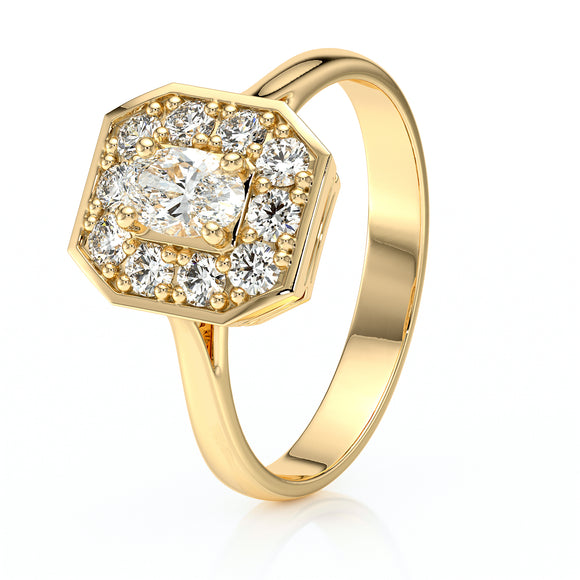 Bague entourage diamant Pour la Vie - 5