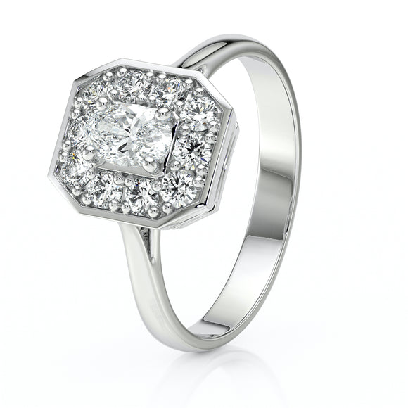 Bague entourage diamant Pour la Vie - 5