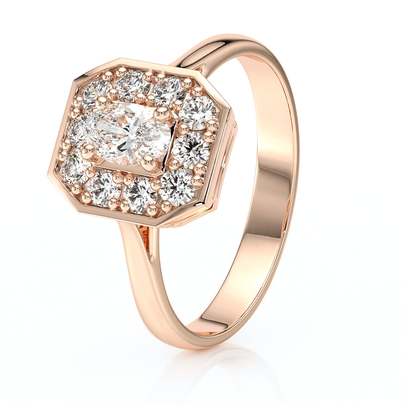 Bague entourage diamant Pour la Vie - 5