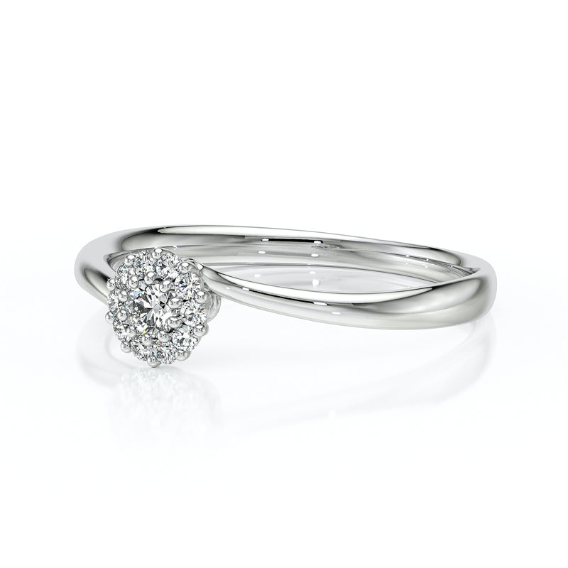 Bague entourage émeraude et diamant Pour la Vie - 6