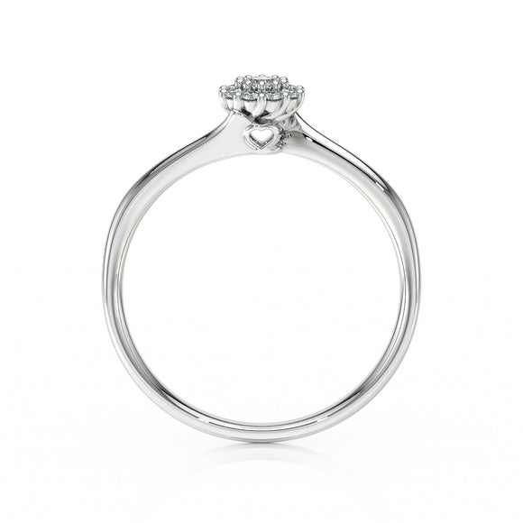 Bague entourage diamant noir Pour la Vie - 6