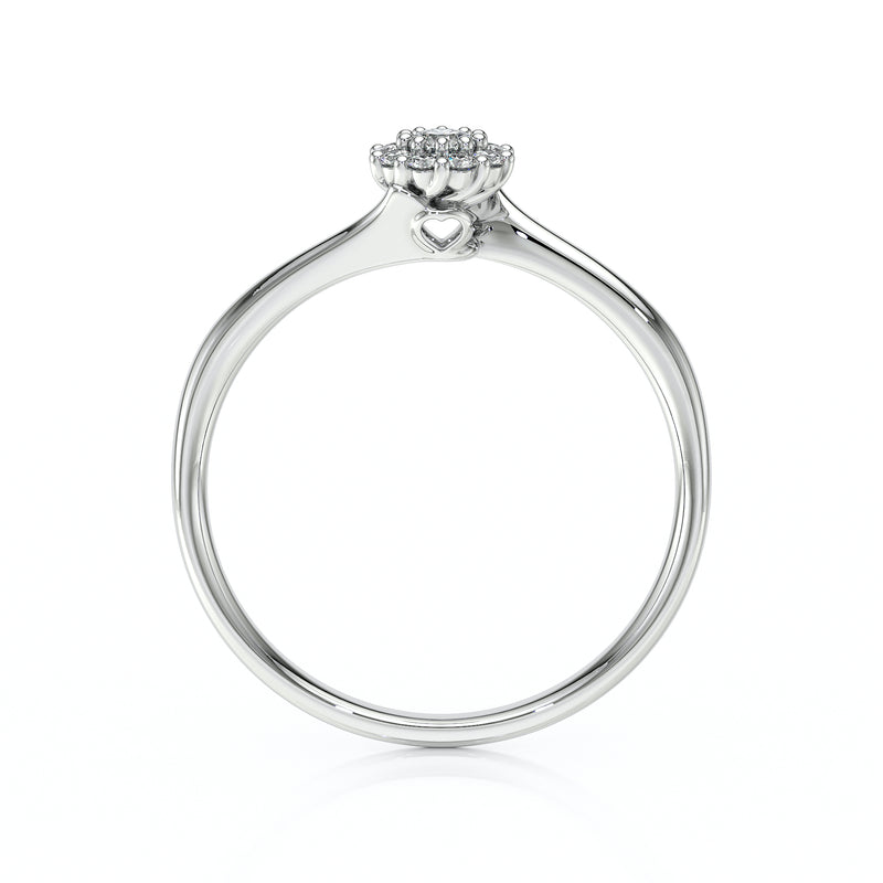 Bague entourage émeraude et diamant Pour la Vie - 6