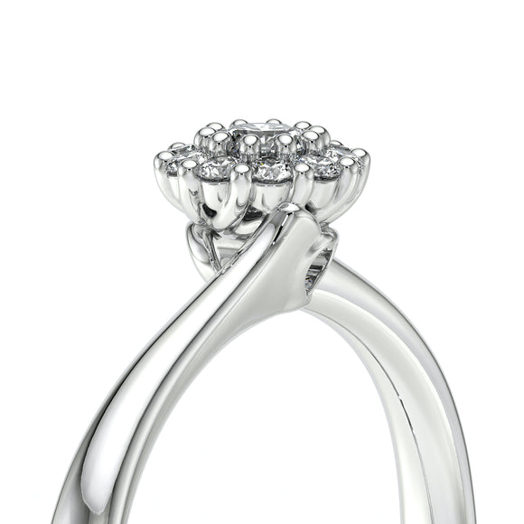 Bague entourage diamant noir Pour la Vie - 6