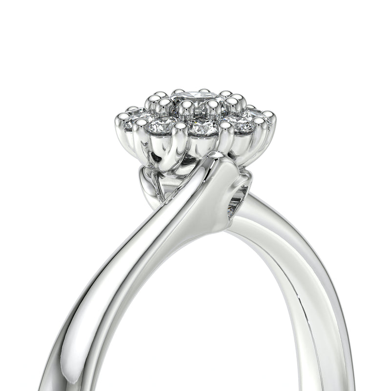 Bague entourage émeraude et diamant Pour la Vie - 6