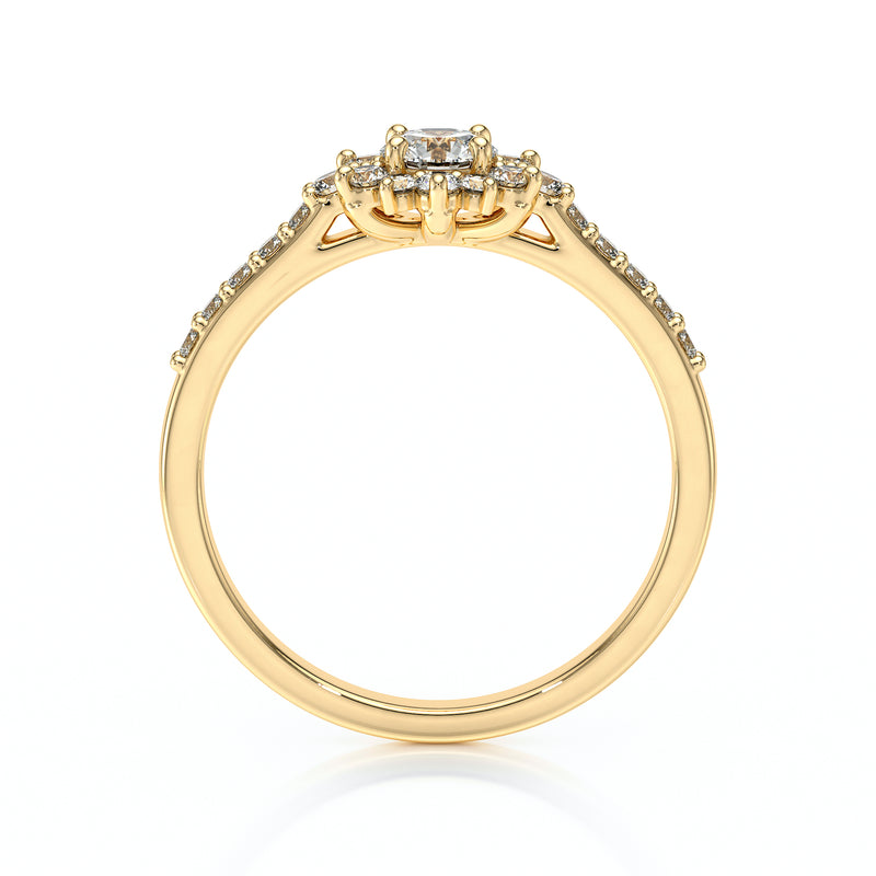 Bague entourage diamant noir Pour la Vie - 8