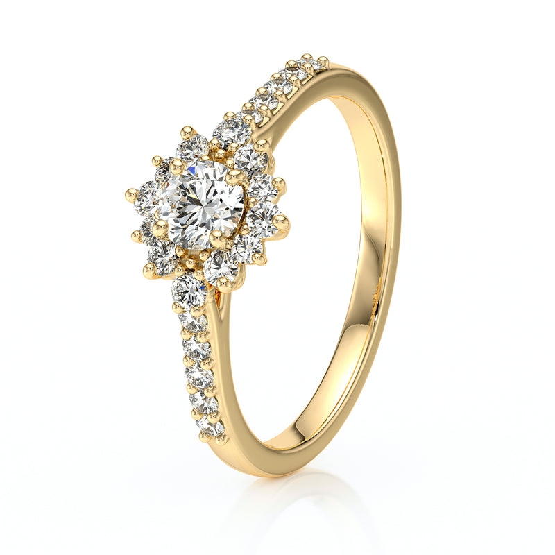 Bague entourage diamant noir Pour la Vie - 8