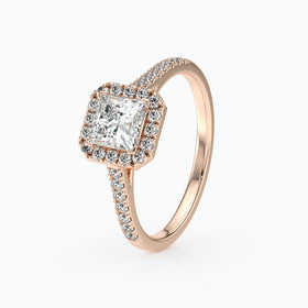 Bague entourage diamant Promets Moi - 1