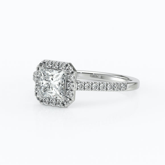 Bague entourage diamant Promets Moi - 1