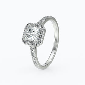 Bague entourage diamant Promets Moi - 1
