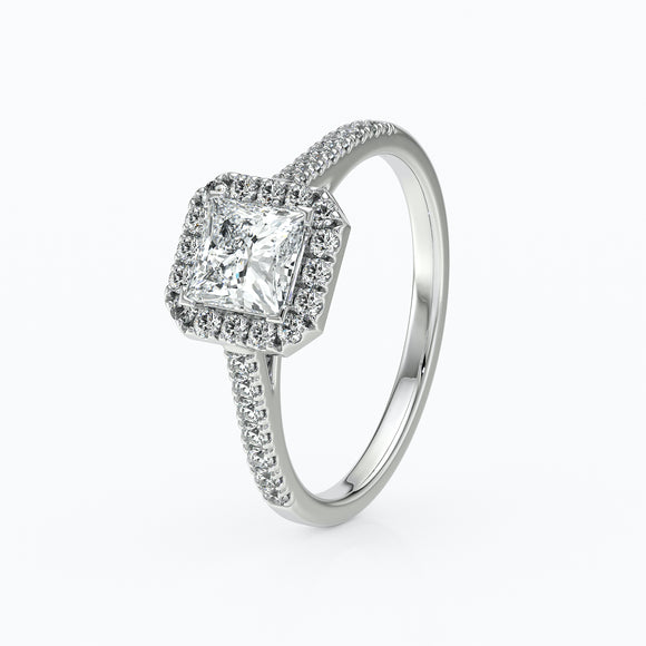 Bague entourage diamant Promets Moi - 1