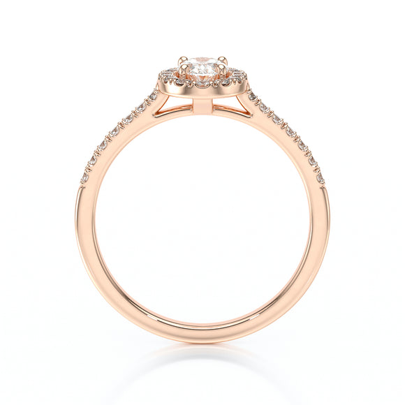 Bague entourage émeraude et diamant Promets Moi - 3