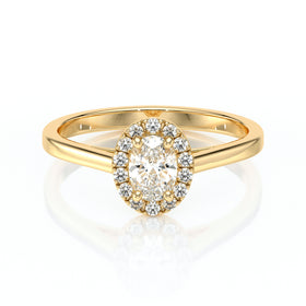 Bague entourage diamant Promets Moi - 5