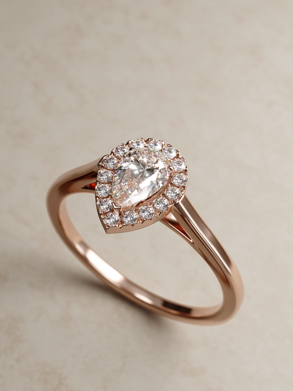 Bague entourage saphir et diamant Promets Moi - 7