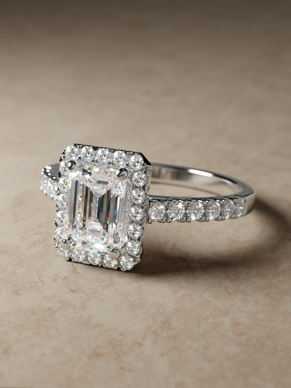 Bague entourage diamant Promets Moi - 8